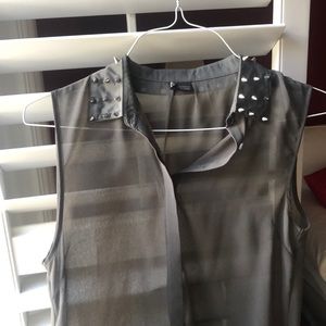 Spiked button down shirt